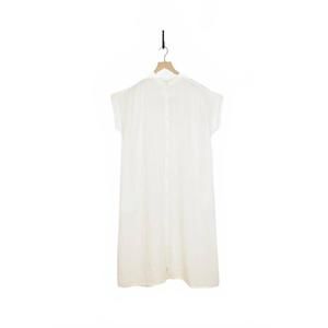 NEW ICHI women's linen dungaree mini dress in white